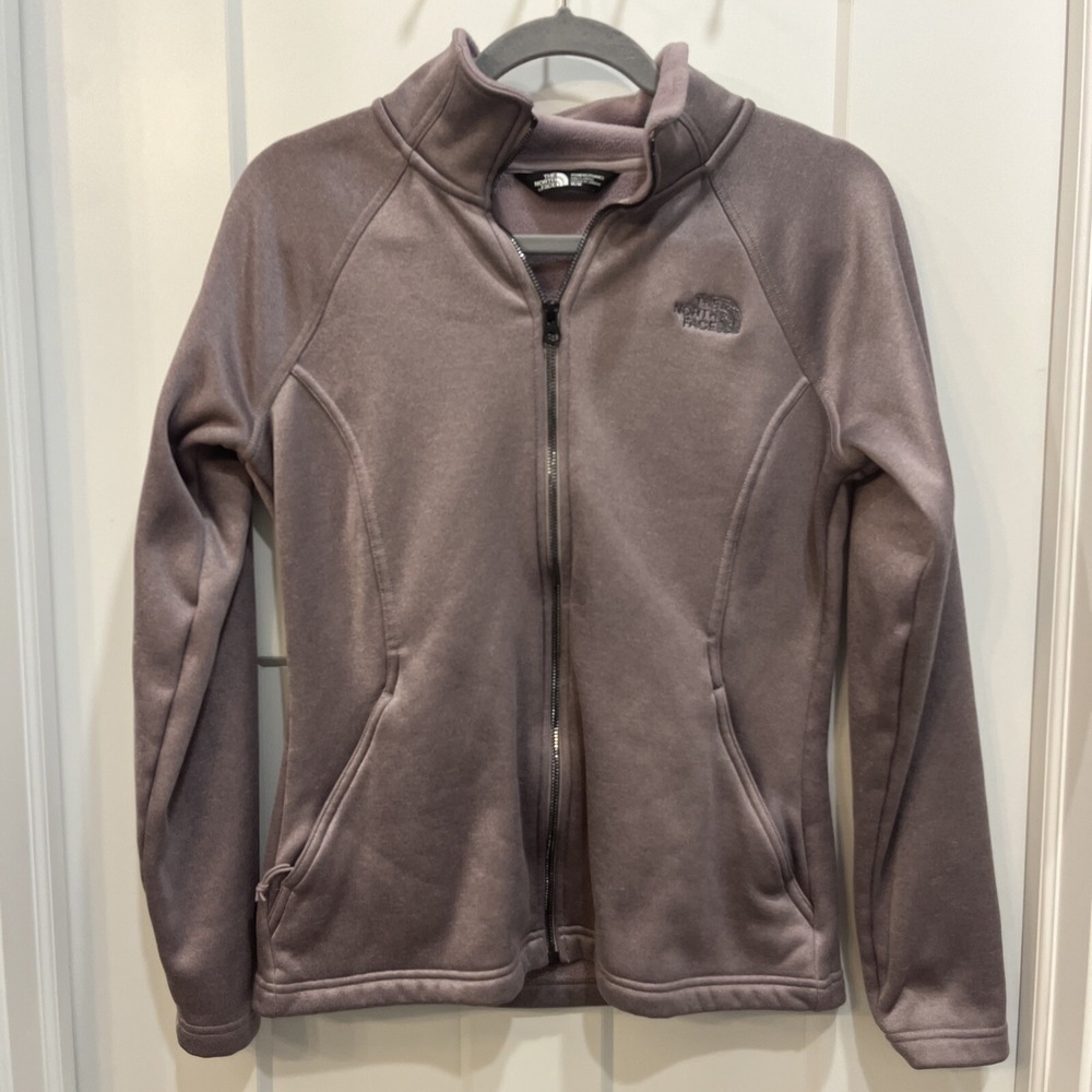 The‎ North Face Women's Full Zip Inside Fleece Jacket Size Medium Heather Mauve